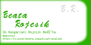 beata rojcsik business card